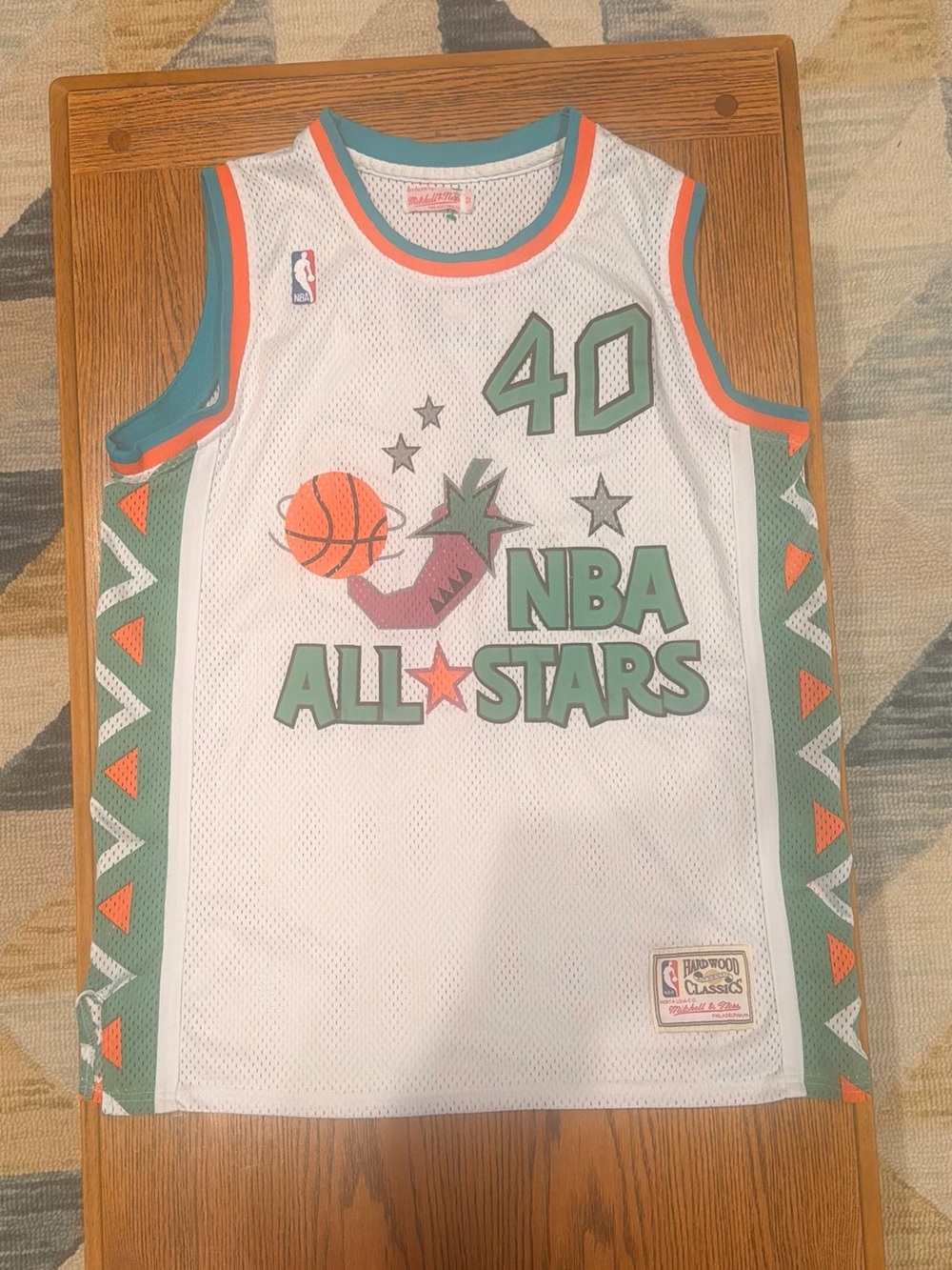NBA All-Stars Men’s  White Retro Mesh Jersey - #40